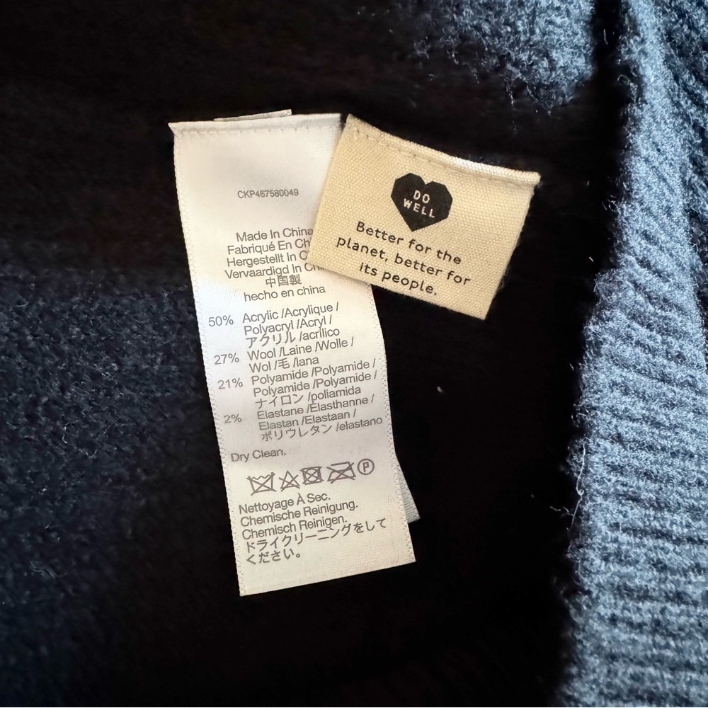 Madewell Melwood Square-Neck Pullover Sweater True Black Coziest Yarn Size M - Picture 10 of 12